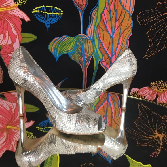 Gianni Bini Shoes - GIANNI BINNI / Leather Silver Pumps